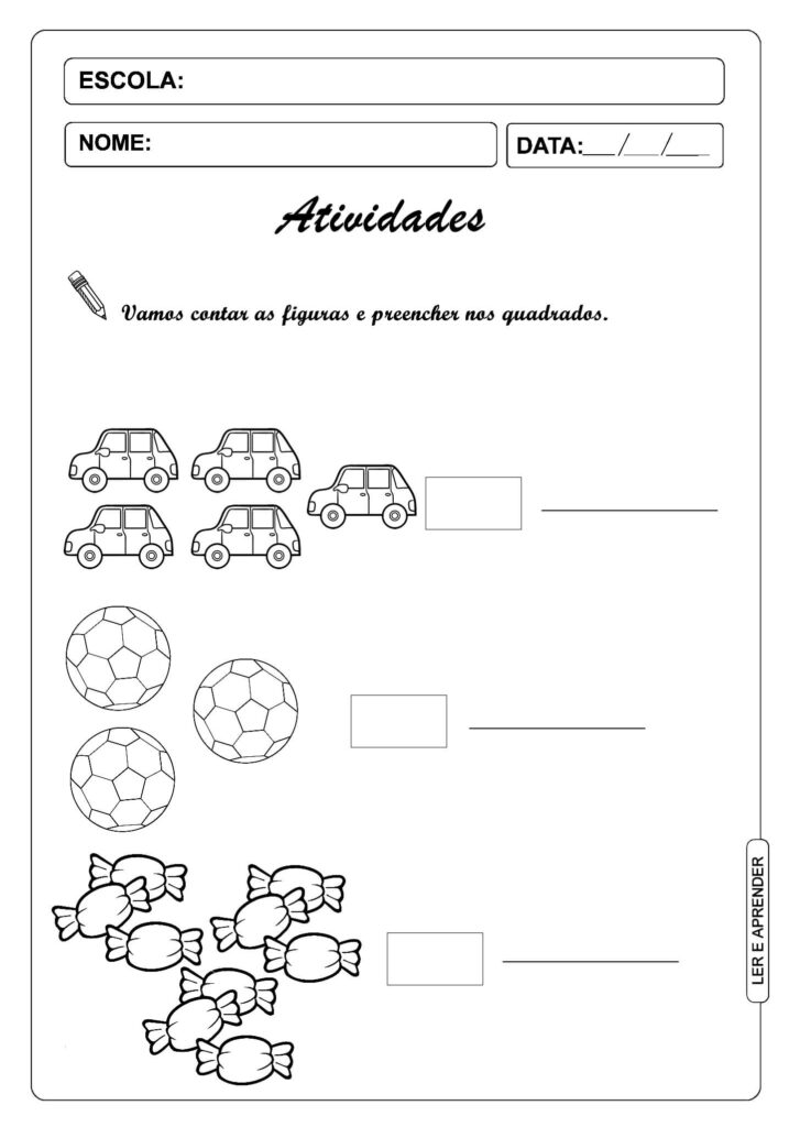 Atividade de Contar Números e Quantidades 4