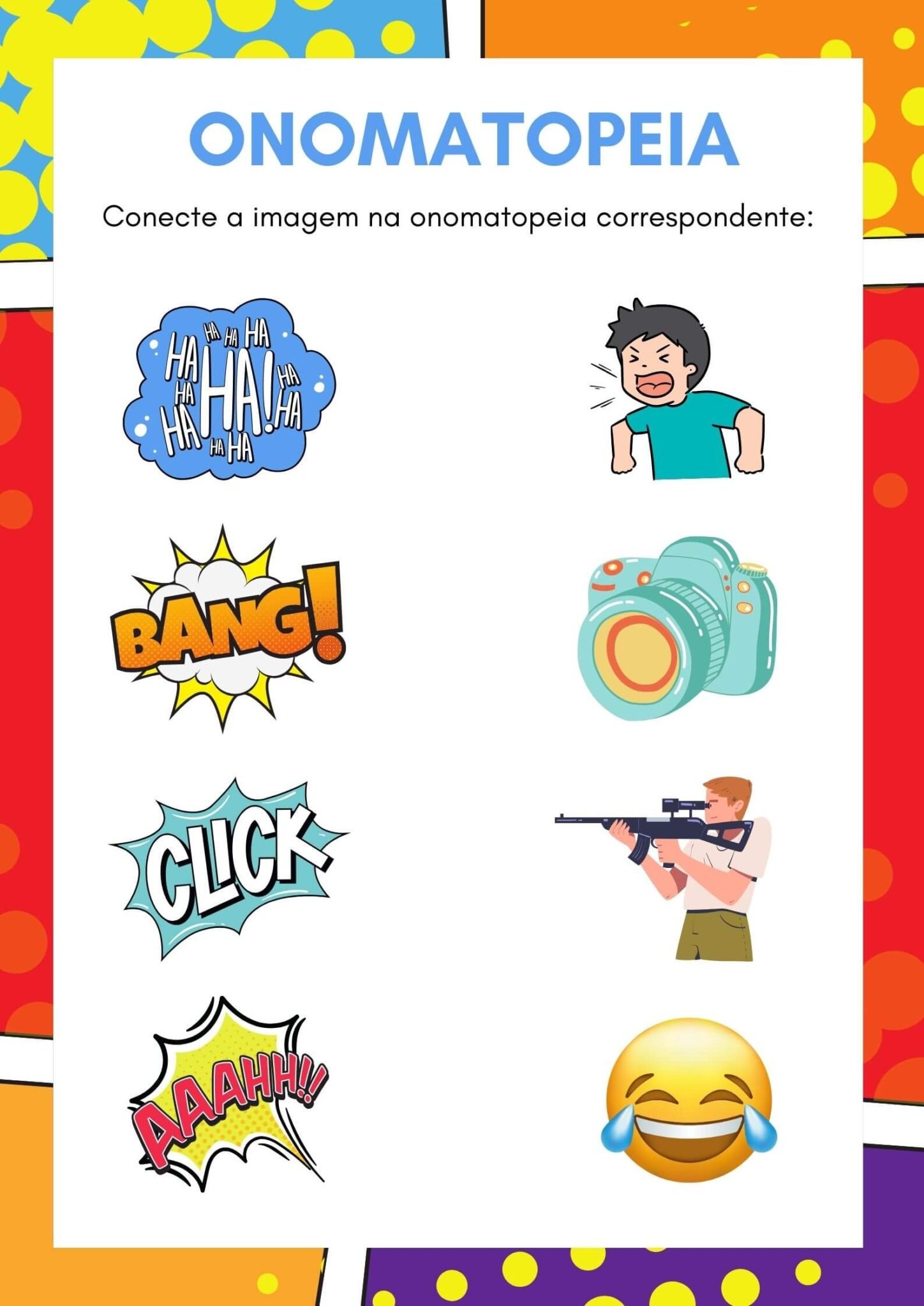 Atividades de Onomatopeia para 1º, 2º e 3º Ano para Imprimir