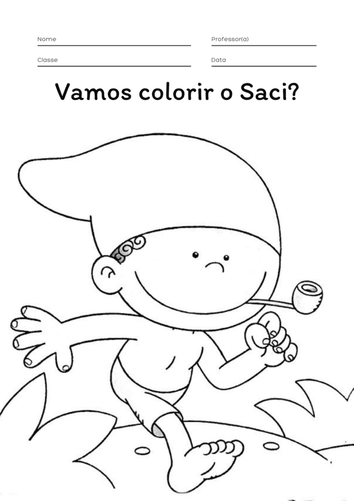 Atividade de Colorir o Saci II