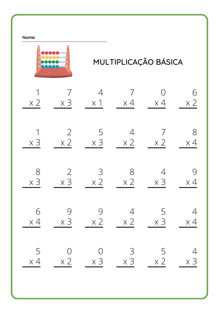 Atividade de Multiplicação Básica