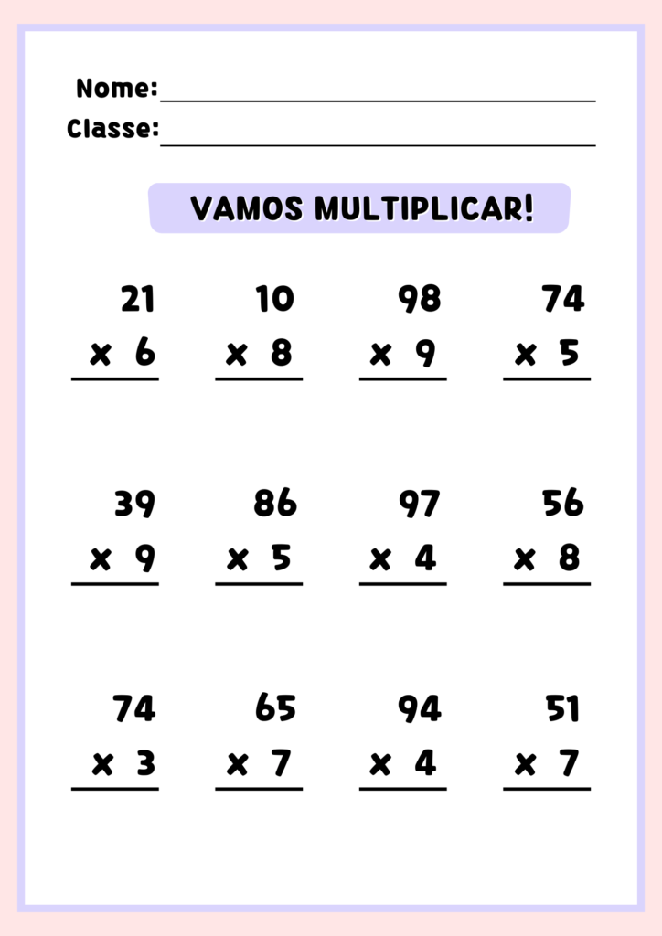 Atividade de Multiplicar