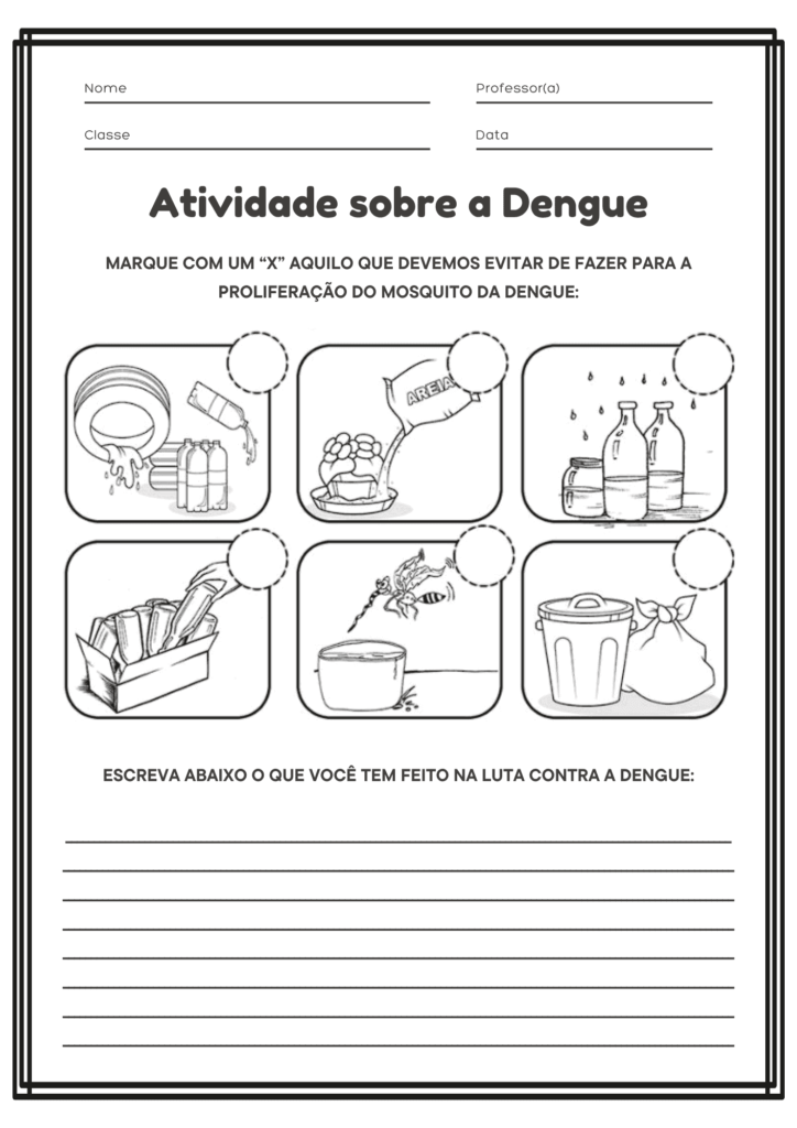 Atividade com Texto sobre a Dengue para 3º e 4º Ano
