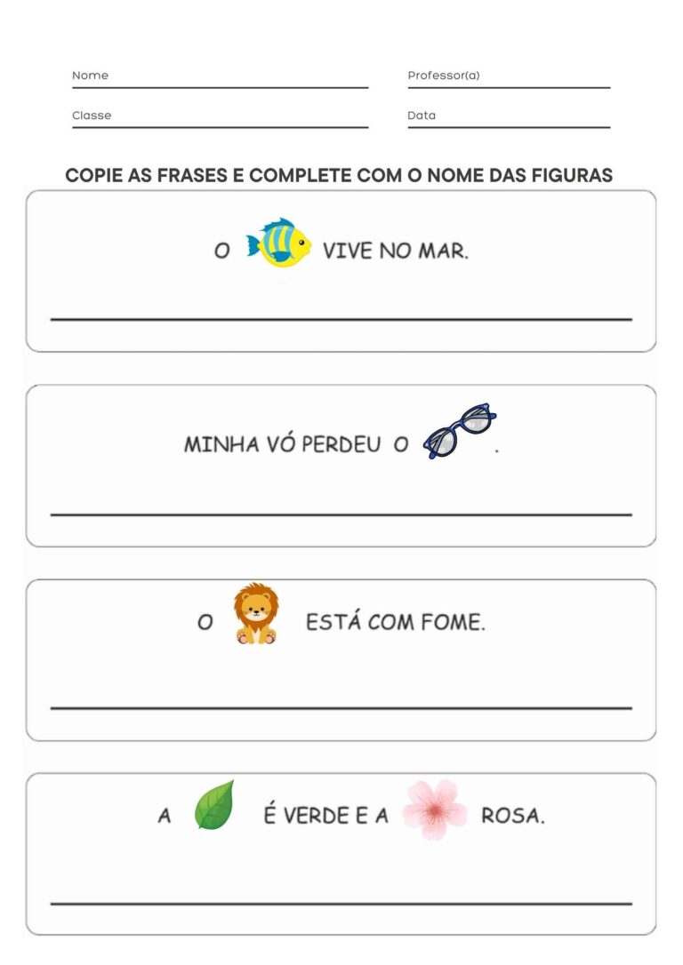 Atividade de Formação de Frases 4