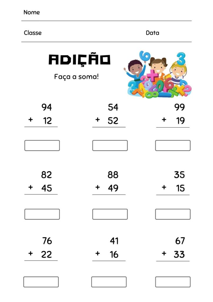 Atividade de Adição com Conta