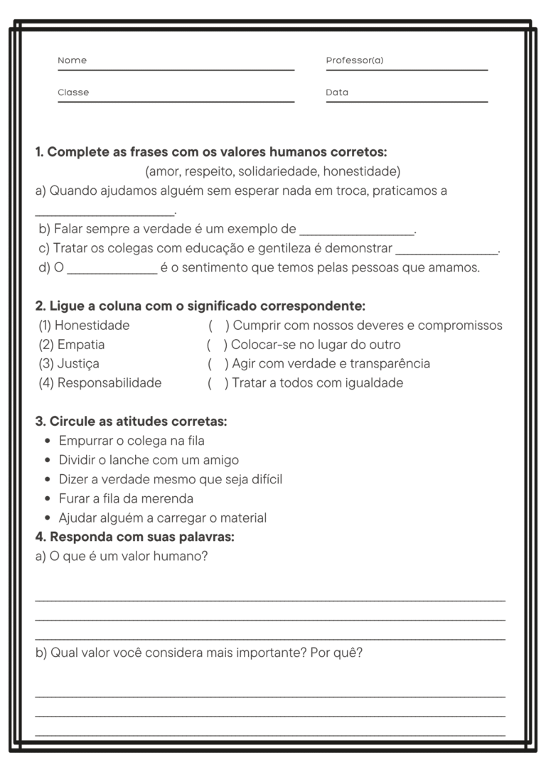 Atividade de Ensino Religioso 4° e 5° Ano para Imprimir