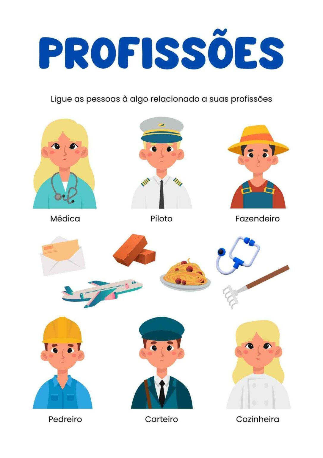 Atividades sobre Profissões para 2°, 3° e 4º Ano Fundamental