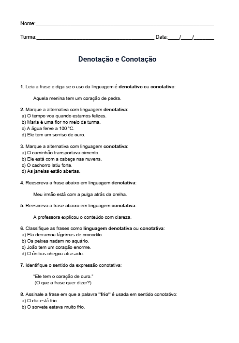 Atividade de Donotação e Conotação