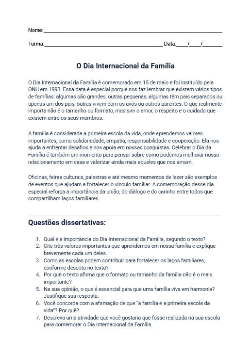 Atividade de Interpretaçao de Texto Exemplo