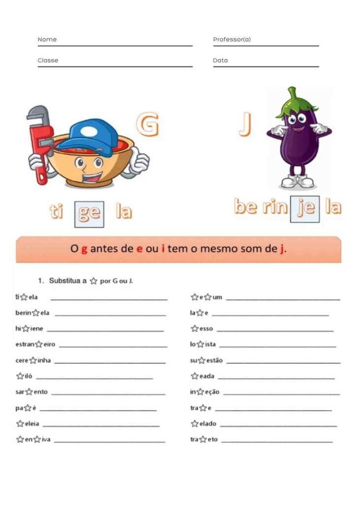 Atividade do G ou J