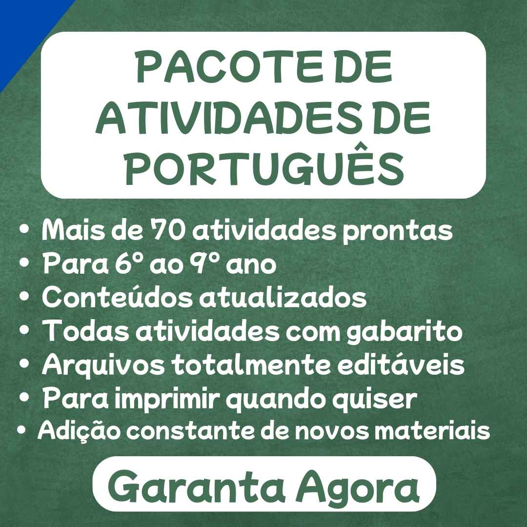 Atividades de Português Banner