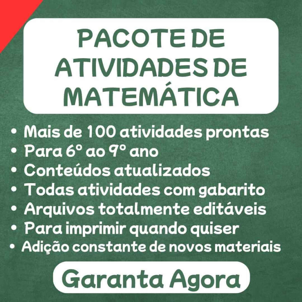 Pacote de Atividades de Matemática Banner