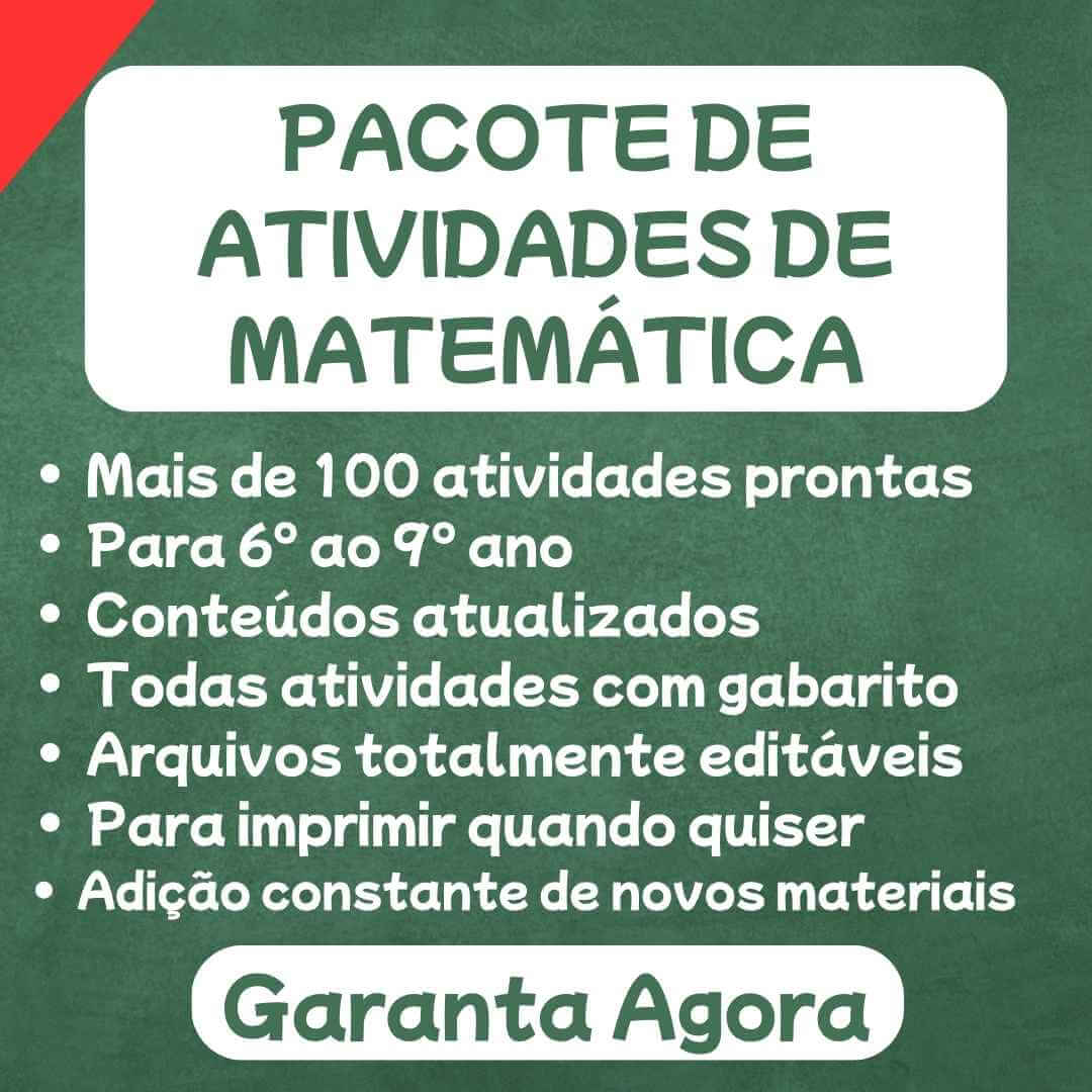 Pacote de Atividades de Matemática Banner