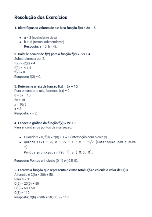 Resolução de Exercícios