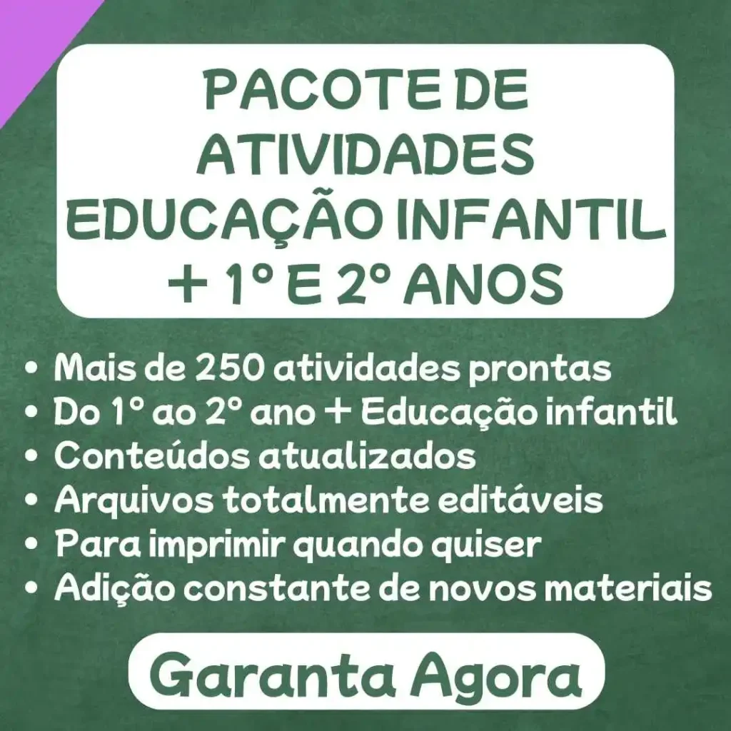Pacote de Atividades Educação Infantil + 1º e 2º Anos