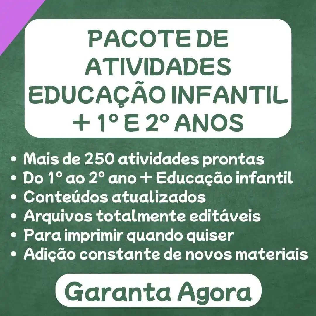Pacote de Atividades Educação Infantil + 1º e 2º Anos