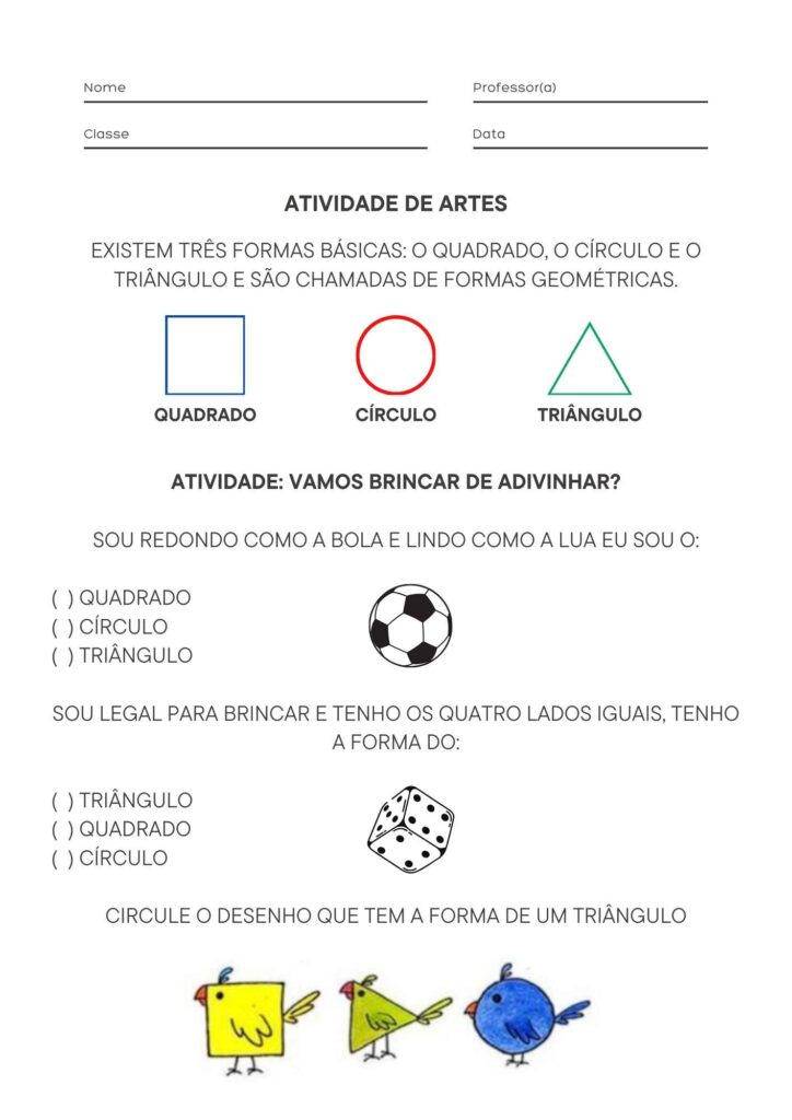 Atividade de Artes Geometria