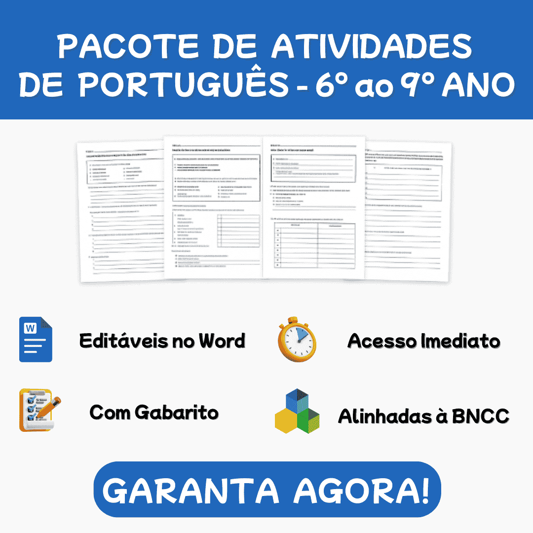 Banner do Pacote Atividades de Português