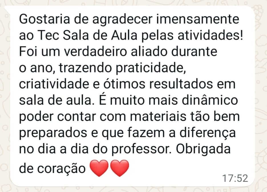 Depoimento de Cliente no WhatsApp