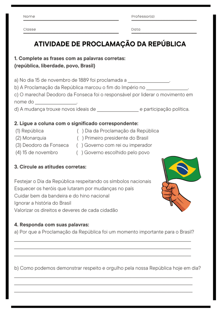 Atividade de Proclamação da República