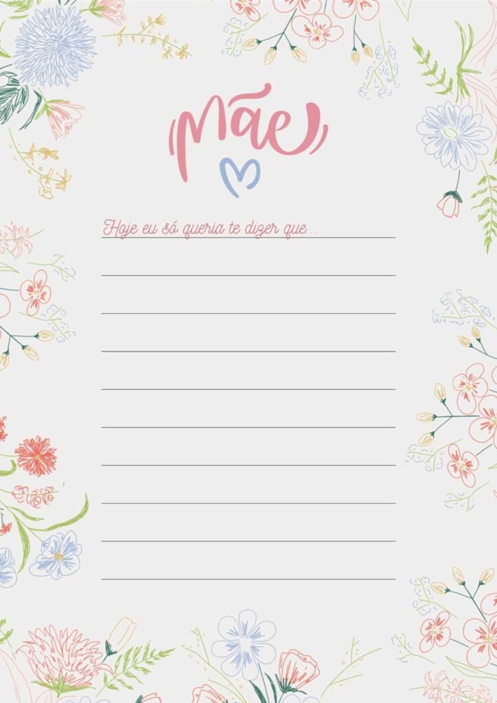 Produzir carta de Dia das Mães