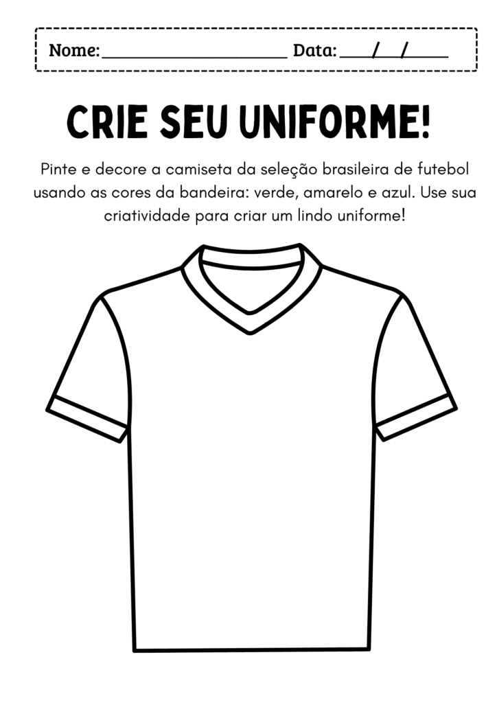 Atividade de Criar o Uniforme da Seleção
