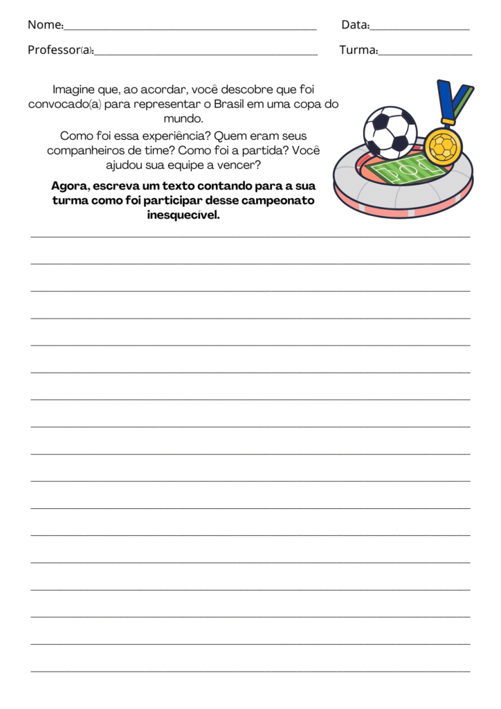 Atividade de Produção de Texto de Copa do Mundo