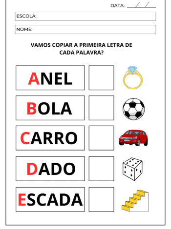 Atividade de Alfabetização 6