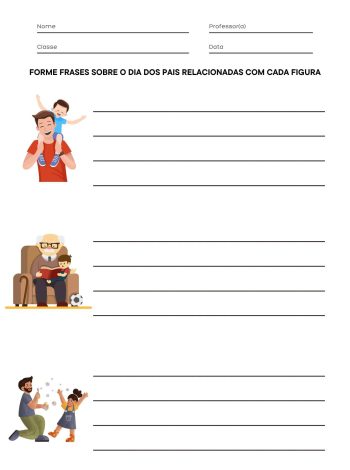 Atividade de Formar Frases do Dia dos Pais