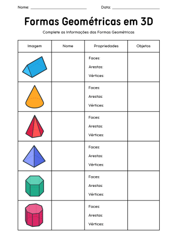 Formas Geométricas em 3D