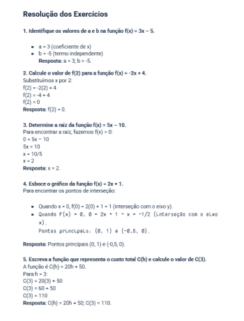 Resolução de Exercícios